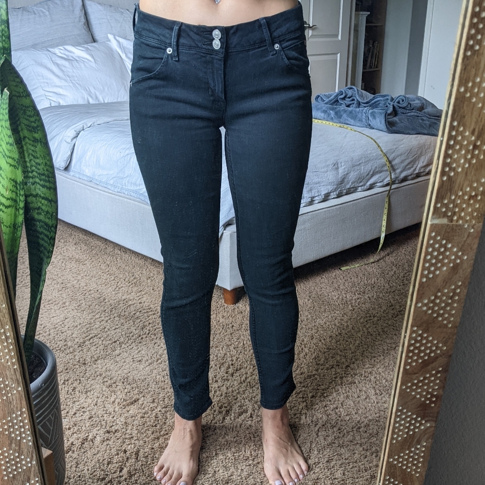 Hudson black denim stretch skinny jeans - 28